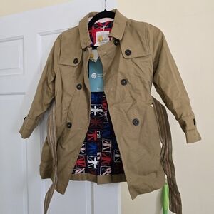 Mini boden trench coast sz 7/8 nwt